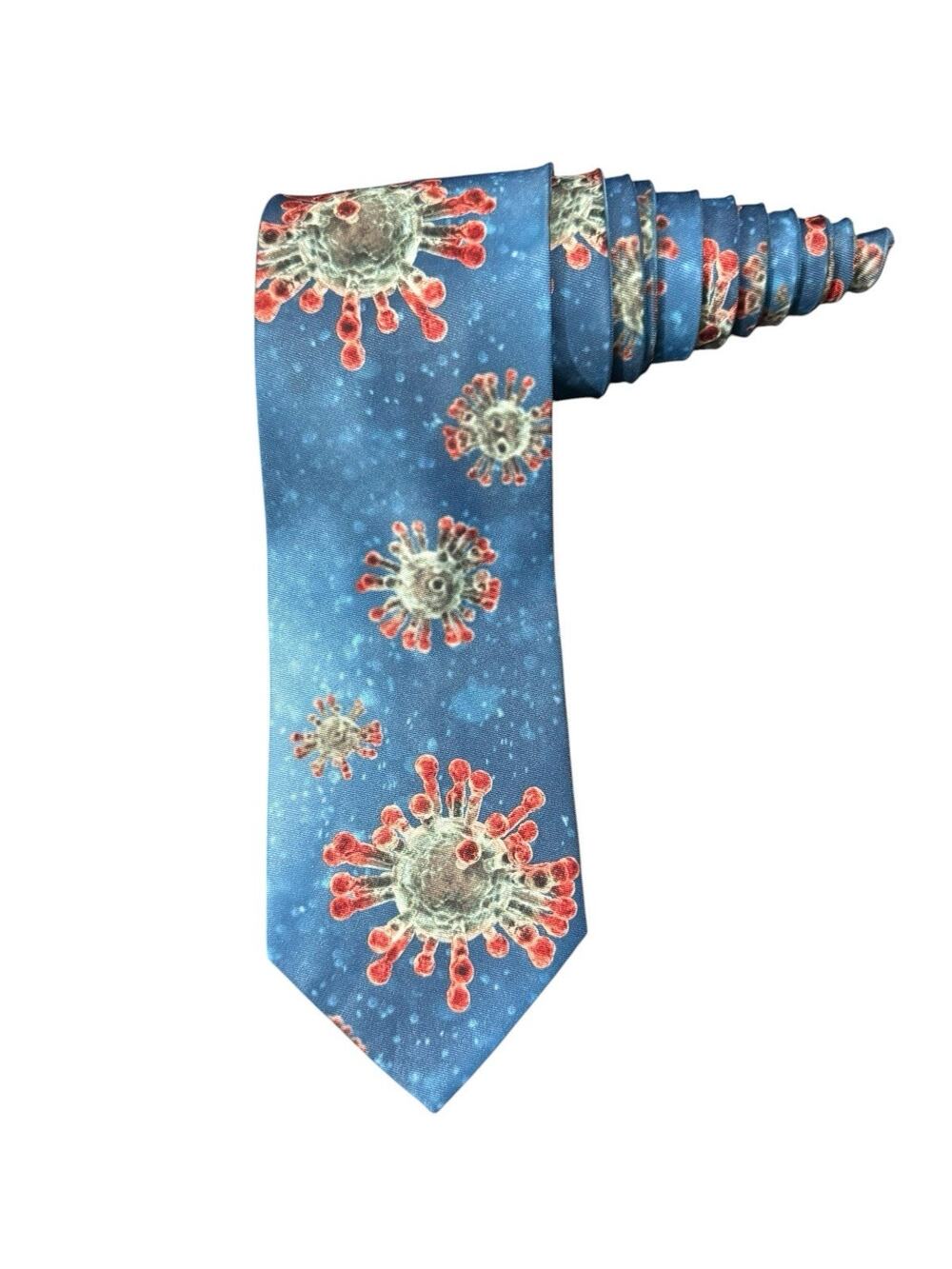 Three Rooker Covid 19 Virus Infection Necktie Funny Gag Medical